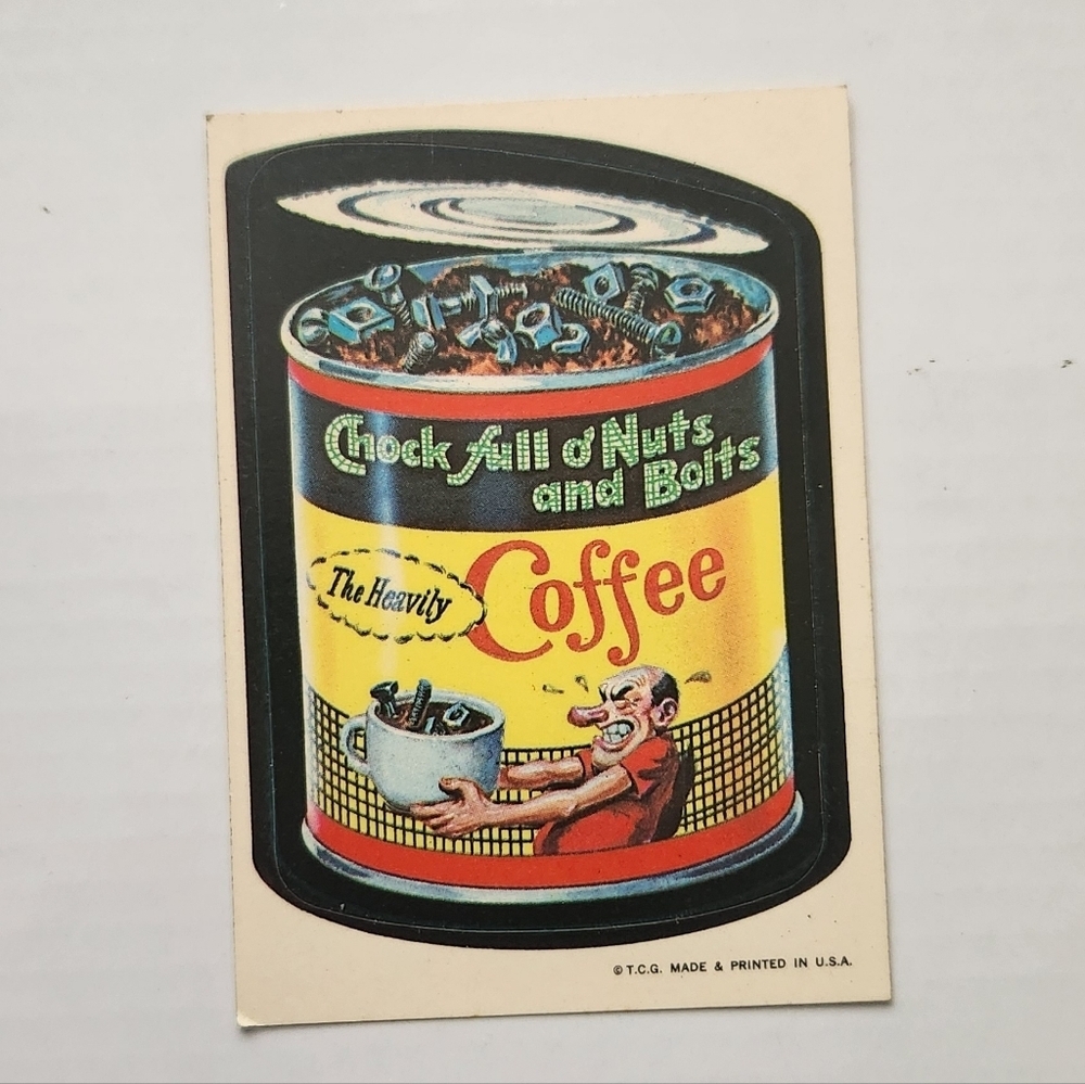 ✨Vintage 1973 Wacky Packages Sticker - Chock Full o' Nuts and Bolts (Topps) ✨